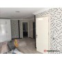 Patlatma Doğal Taş Duvar Mozaik Beyaz Fon Simli Mix  23x48mm -DT1207
